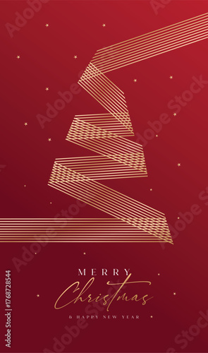 Happy New Year and Christmas tree