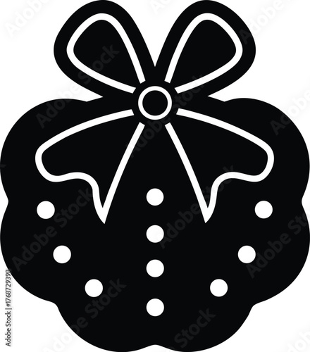 Wreath with bow and dotted decoration vector illustration perfect for seasonal greetings and events background