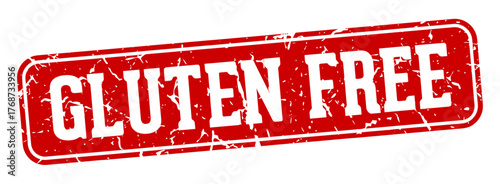 gluten free rectangular sign. gluten free stamp