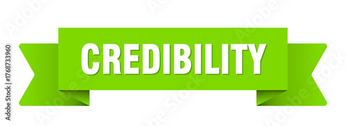 credibility ribbon isolated on transparent background. credibility ribbon