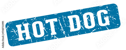 hot dog rectangular sign. hot dog stamp