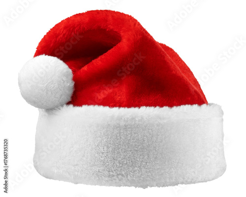 Santa Claus red Hat isolated on white background, full depth of field
