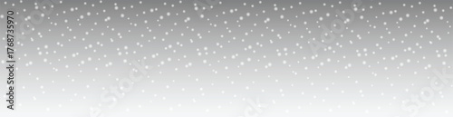 A realistic falling snow overlay on a gray gradient festive winter background with snowstorm and bokeh. A modern vector, white overlay with special light effect, for Christmas, New Year holiday design