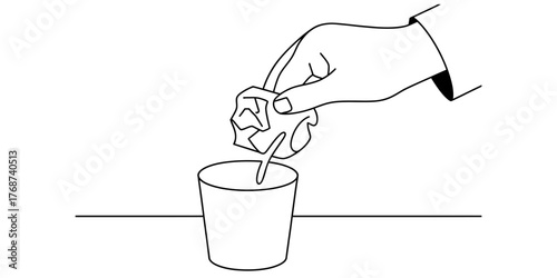 Minimalist continuous one line drawing of a fruit with a stem and leaf elegant and simple sketch vector