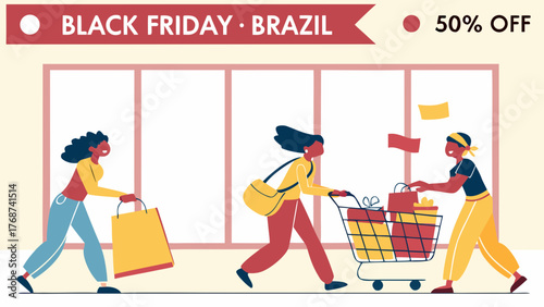 Black friday brazil sale shopping deals discounts offers promotion retail event fifty percent off shoppers