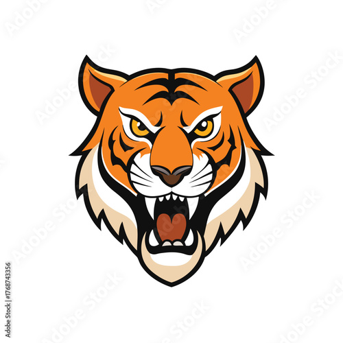 Tiger Head Vector Illustration Cartoon Art
