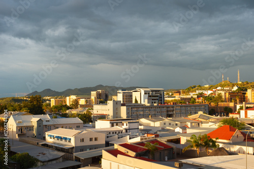 Skyline Windhoek cityscape architecture. Namibia