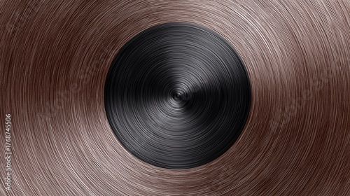 Unique circular design showcasing smooth metallic texture and pattern