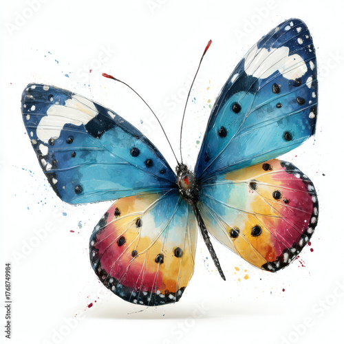 Butterfly on a white background .