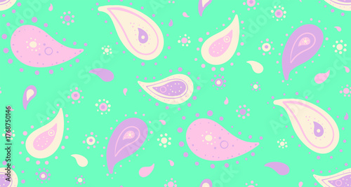 Delicate tiled and old-fashioned creativity. Meditating plant as embellishment paint. Doodle curtain ethnicity botanical.