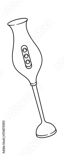 Black-and-white portable immersion blender kitchenware