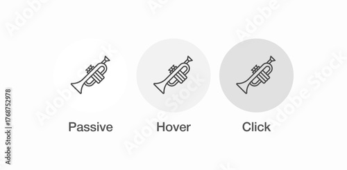 trumpet music icon sign vector
