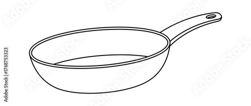 Black-and-white frying pan iron skillet