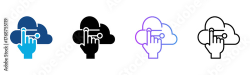 Control Icon Multiple Style Vector Illustration
