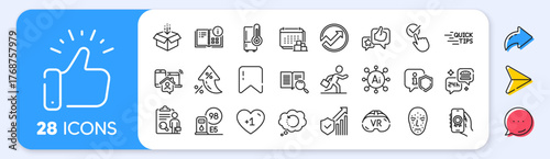 Inspect, Businessman run and Delivery line icons. Interest rate, AI generate, Inflation icons. Pack of Refrigerator, Audit, Search text icon. Vector