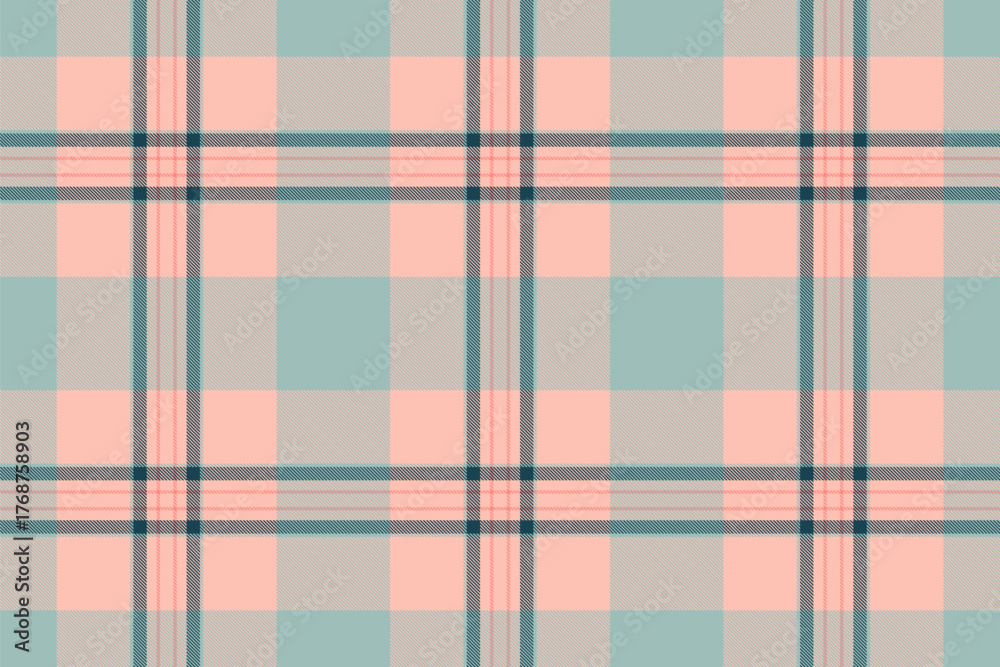 Fototapeta premium Pastel plaid pattern. Classic tartan design for fabric, textile, or background. Seamless texture offering a traditional and versatile visual.