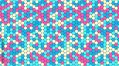 Vibrant pastel circles create a dynamic, repeating pattern.  Perfect for website backgrounds, textile designs, or playful branding.