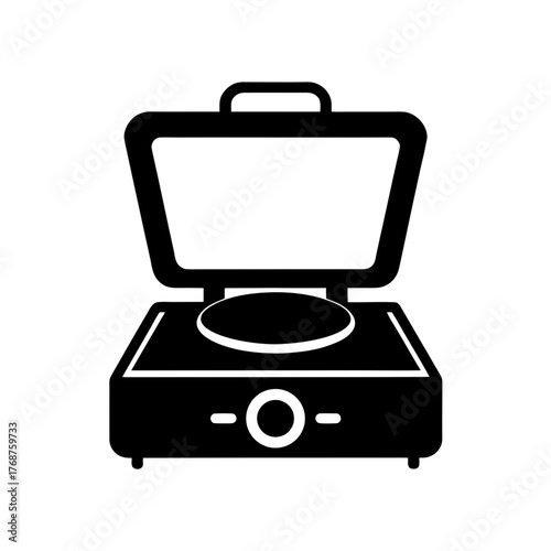 A portable stove silhouette Vector illustration