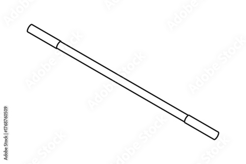 A double ended magicians wand line art vector graphic
