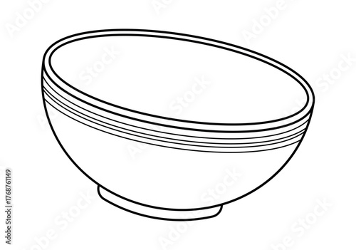 Black-and-white ceramic bowl porcelain crockery