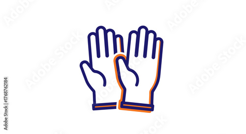 Protective handwear illustration representing hygiene practices and safety measures