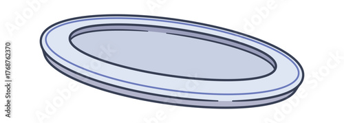 Ceramic empty plate dining utensils