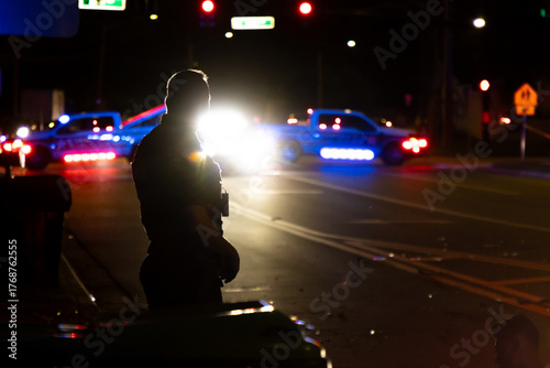 Law enforcement at night