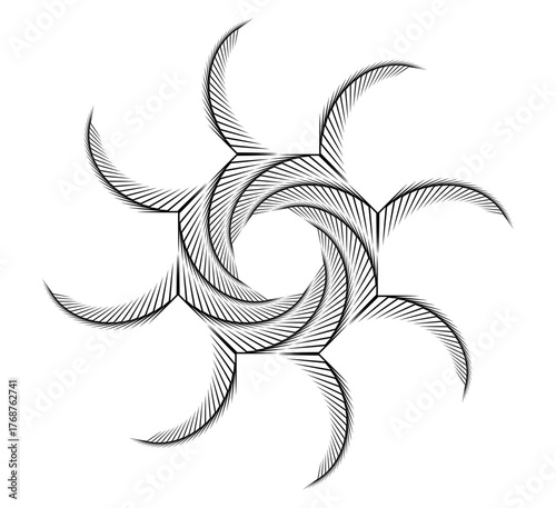 golden ration fibonacci pattern for logo icon background web graphic tattoo. vector illustration.