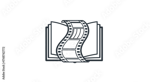 Visual narrative concept combining literature and cinema, an innovative storytelling fusion, film