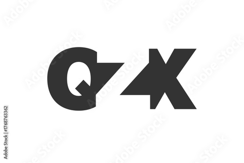 QZX logo design. Initial letter Q Z X bold font style for tech startups, consulting, corporate branding. Creative company name, headlines typography identity, trendy logotype.