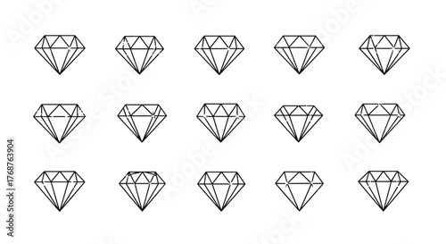 A striking wireframe illustration of a diamond, presented in a grid formation against a stark black background, showcasing the geometric facets and crystalline structure of the precious gemstone in a