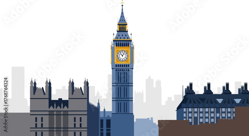 London skyline featuring Big Ben and the Houses of Parliament architectural marvel