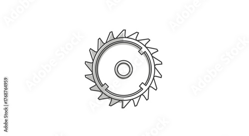 Intricate circular saw blade vector design symbolizing precision and cutting performance