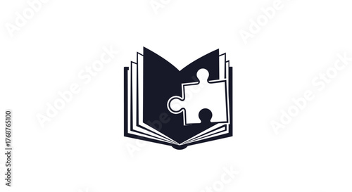 Unlocking Knowledge: Conceptual Illustration of Education and Problem Solving with Puzzle Piece