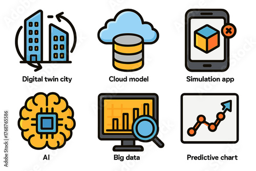 Digitally driven city: exploring cloud models, simulation apps, ai, big data, and predictive charts