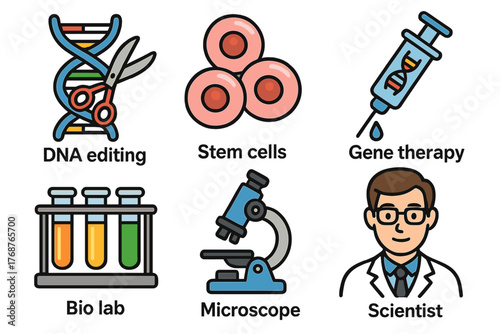 Dna editing and gene therapy in modern science illustration
