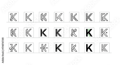 Abstract representation of a digital grid with glowing neon outlines of squares, some empty, some containing subtle green plant sprouts, symbolizing growth and technology, on a dark background