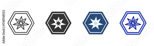 Avoid Collision Icon Set. Designed In Multi Style