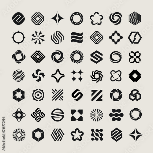 Set of vector logo design templates. Abstract icons.	
