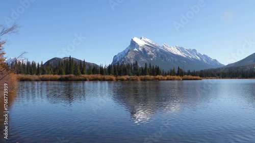 Vermillion Lake looking towards Mount Rundle