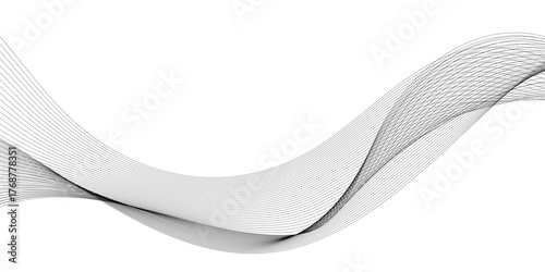 Abstract wave blend lines on transparent background. Design for banner, wallpaper, background and many more.	