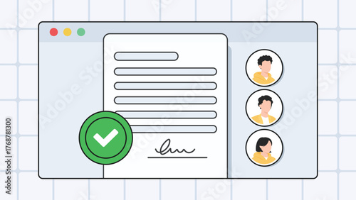 E signature document approval browser banner