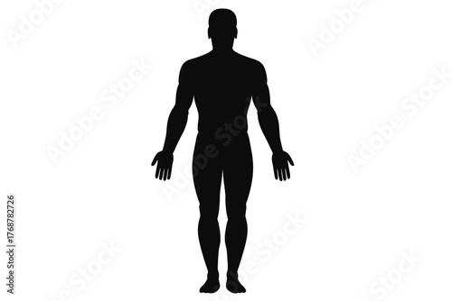 An artistic silhouette of a human body, representing the form and shape of a person