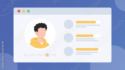 User profile page banner with avatar