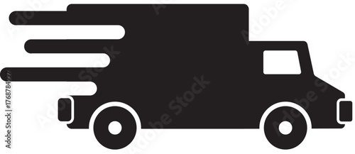 Fast Delivery Truck Icon for Shipping and Logistics