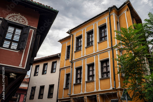 Colorful Revival Architecture in Plovdiv Old Town
