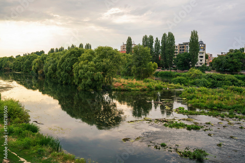 Maritsa Riverbank in Plovdiv, Bulgaria