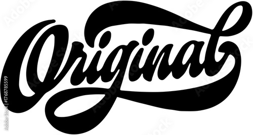 Original. Hand drawn lettering. Creative typography for your design. Vector illustration.