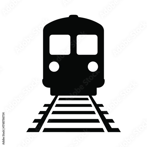Train Icon – Railway & Transit Illustration for Transportation and Commute