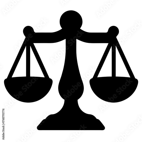 Silhouette of scales symbolizing justice, fairness, and the legal system concept